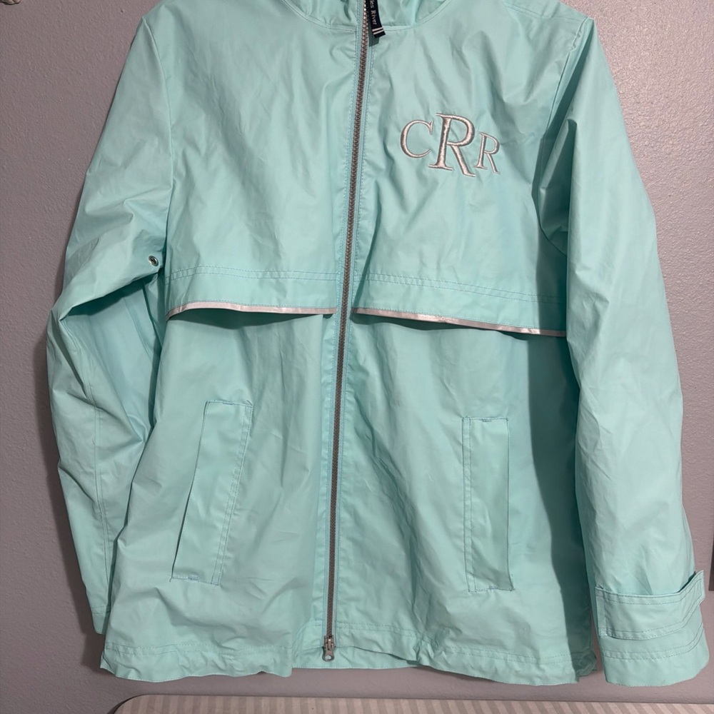 Charles River Women's New Englander Rain Jacket  Size M  Blue - Picture 2 of 11
